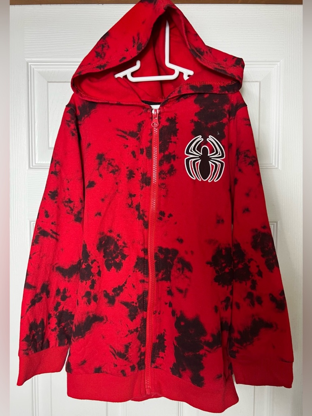Spider-Man Hoodie Sweatshirt Jacket Kids Youth Full Zip Lightweight Boys 7/8
